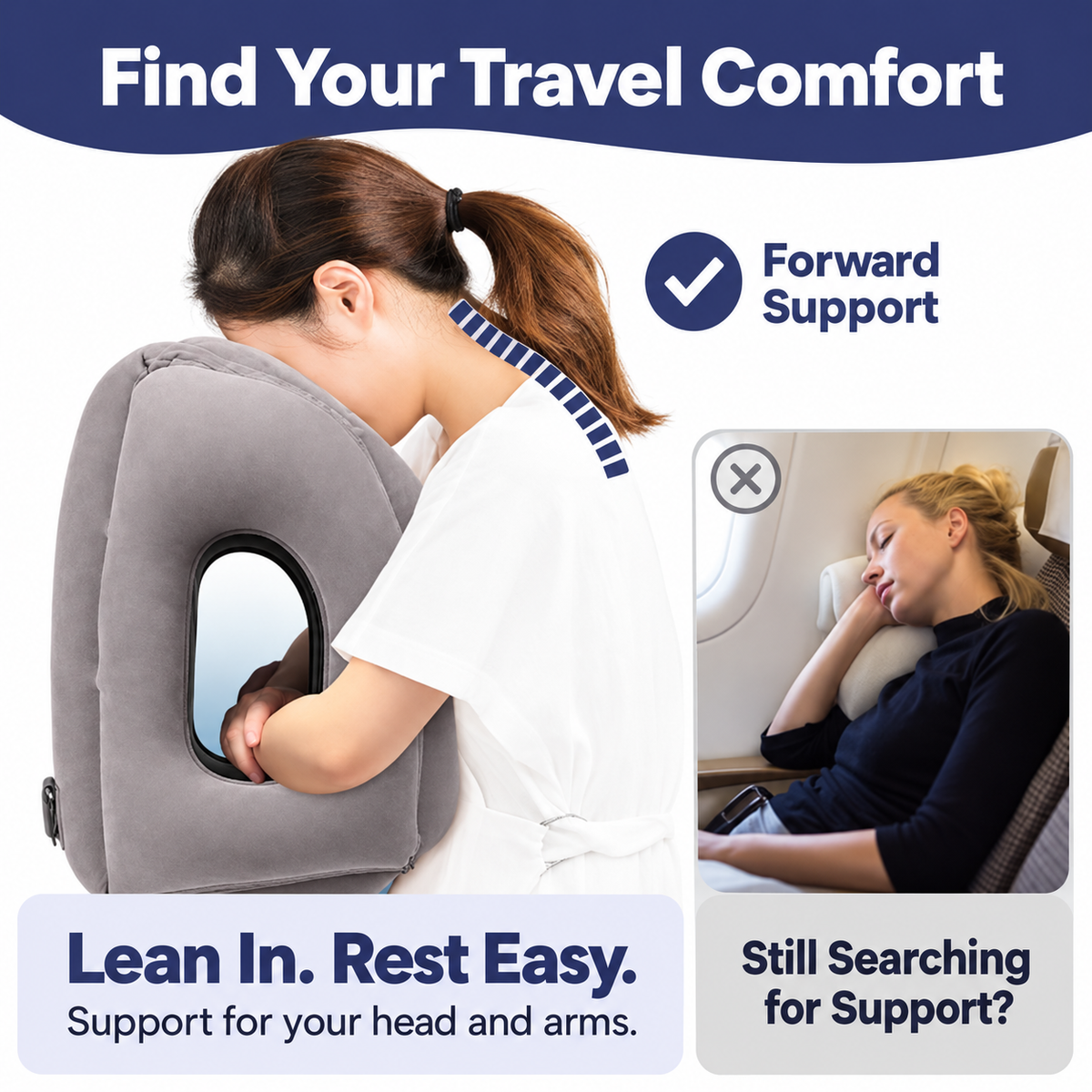 NapGo™ Inflatable Travel Pillow